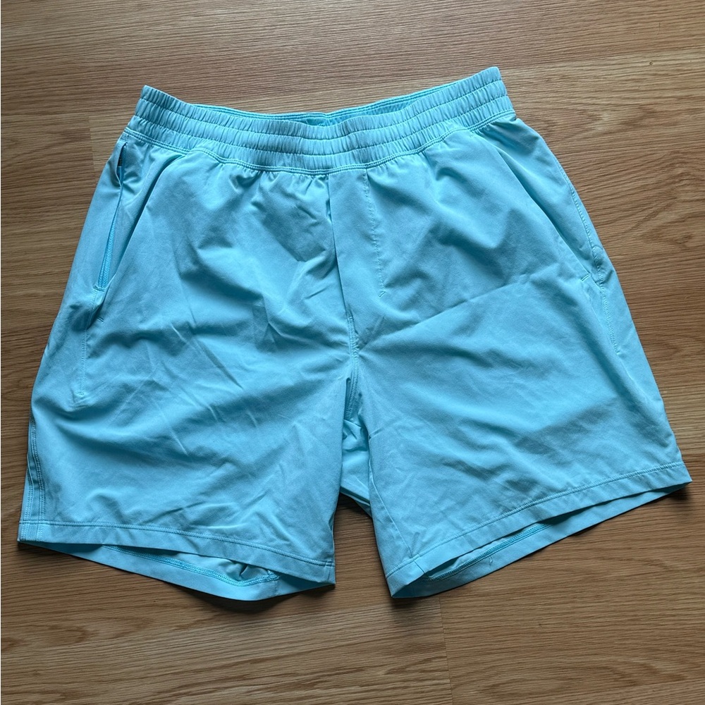 Lululemon Blue 7” Linerless Pace Breaker Short